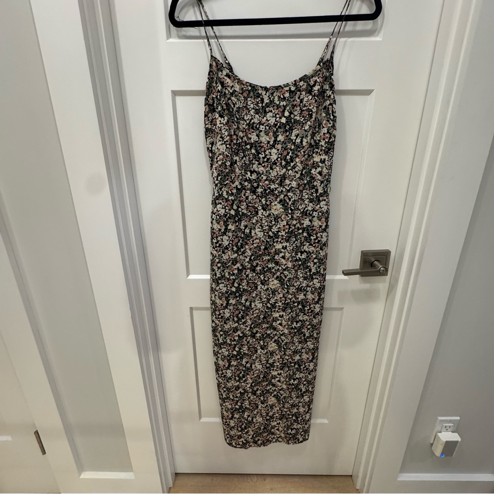 Abercrombie & Fitch Black and White Spaghetti Strap Midi Dress S NWT